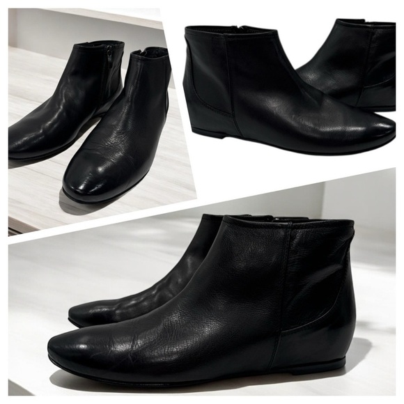 Alberto Fermani Black Ankle Boots Sleek Design size 38 US 7.5-8 - Picture 1 of 13